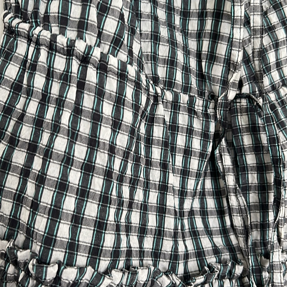 Ganni Black and White Checkered Mini Dress - Picture 6 of 8